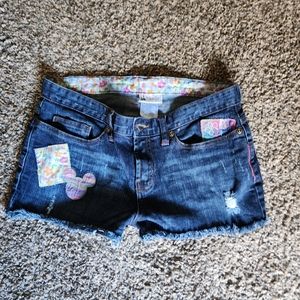 Disney Blue Jean Shorts with Colorful Accents